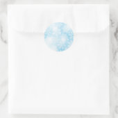 雪の結晶と青の光 ラウンドシール (バッグ)