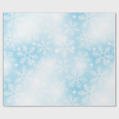 雪の結晶と青の光 ラッピングペーパー (フラット)