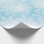 雪の結晶と青の光 ラッピングペーパー (角)