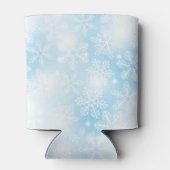 雪の結晶と青の光 缶クーラー (裏面)