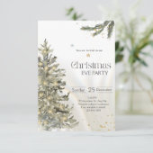 雪の結晶にクリスマスの魔法を添えたホリデーカード 招待状 (スタンド正面)