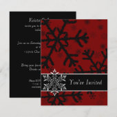 雪の結晶のご招待 招待状 (正面/裏面)