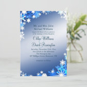 雪の結晶のウェディング招待状2 招待状 (スタンド正面)