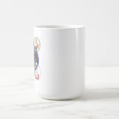 雪の結晶のオーナメントのホリデーキャラクター コーヒーマグカップ (中央)