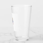 雪の結晶のオーナメントのホリデーキャラクター タンブラーグラス (左)