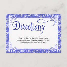 雪の結晶のカントリーウェディング案内カード エンクロージャーカード