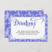 雪の結晶のカントリーウェディング案内カード エンクロージャーカード (正面/裏面)