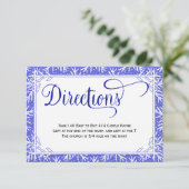 雪の結晶のカントリーウェディング案内カード エンクロージャーカード (スタンド正面)