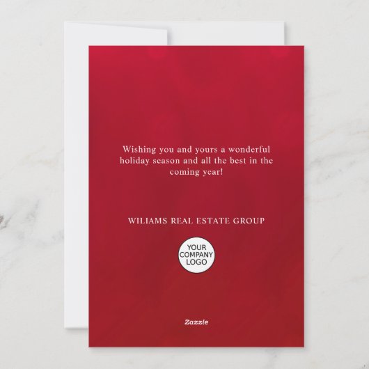 雪の結晶のクリスマスツリー　コーポレートグリーティング シーズンカード (裏面)