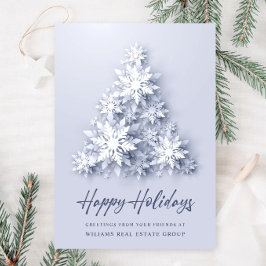 雪の結晶のクリスマスツリー　コーポレートグリーティング シーズンカード