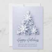 雪の結晶のクリスマスツリー　コーポレートグリーティング シーズンカード (正面)