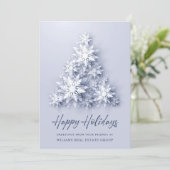 雪の結晶のクリスマスツリー　コーポレートグリーティング シーズンカード (スタンド正面)