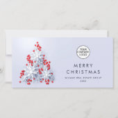 雪の結晶のクリスマスツリー　-　企業の新年の挨 シーズンカード (正面)