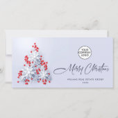 雪の結晶のクリスマスツリー　-　企業の新年の挨 シーズンカード (正面)