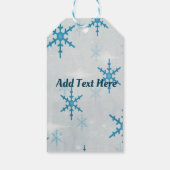 雪の結晶のクリスマスパーソナライズされた ギフトタグ (裏面)