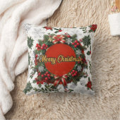 雪の結晶のクリスマスピロー クッション (ブランケット)