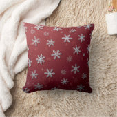 雪の結晶のクリスマスピロー クッション (ブランケット)