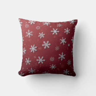 雪の結晶のクリスマスピロー クッション