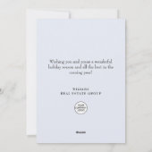 雪の結晶のクリスマス企業向け挨拶 シーズンカード (裏面)