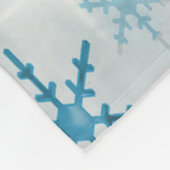 雪の結晶のクリスマス フリースブランケット (角)