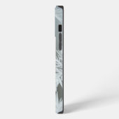雪の結晶のクローズアップショット iPhoneケース (左側面)