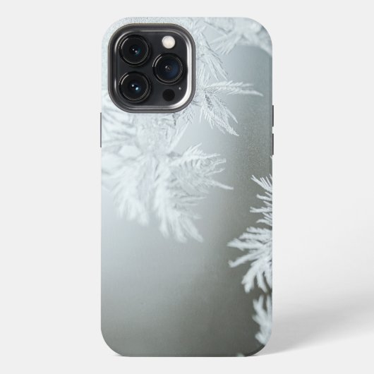 雪の結晶のクローズアップショット iPhoneケース (裏面)