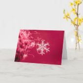 雪の結晶のグリーティングカード カード (黄色い花)