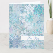 雪の結晶のグリーティングカード