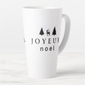 雪の結晶のジュアイユ・ノエル クリスマス デザイン カフェラテマグ (右アングル)