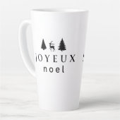 雪の結晶のジュアイユ・ノエル クリスマス デザイン カフェラテマグ (左アングル)