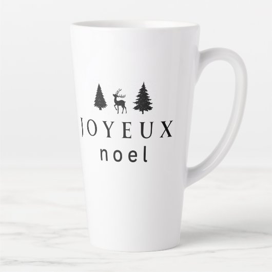 雪の結晶のジュアイユ・ノエル クリスマス デザイン カフェラテマグ (右)