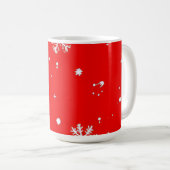 雪の結晶のデザイン コーヒーマグカップ (正面右)