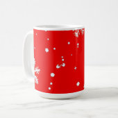 雪の結晶のデザイン コーヒーマグカップ (正面左)