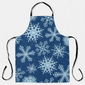 雪の結晶のパターン エプロン (正面)