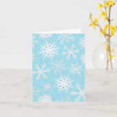 雪の結晶のパターン カード (黄色い花)