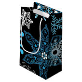 雪の結晶のパターン	 スモールペーパーバッグ (裏面アングル)
