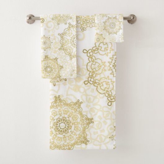 雪の結晶のパターン バスタオルセット (インサイチュ)