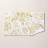 雪の結晶のパターン バスタオルセット (ハンドタオル)