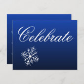 雪の結晶のホリデー招待状 招待状 (正面/裏面)