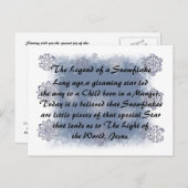 雪の結晶のポストカードの伝説 シーズンポストカード (正面/裏面)