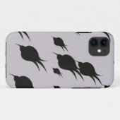 雪の結晶の中の黒い花 Case-Mate iPhoneケース (裏面(横))
