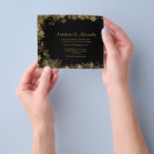 雪の結晶の予算 ウェディングセレモニーへの招待状。 チラシ (手)