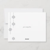 雪の結晶の写真を使ったオリジナルホリデーカード シーズンカード (裏面)