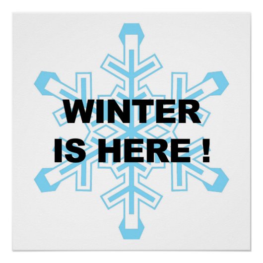 雪の結晶の冬が自由主義のある ポスター (正面)