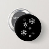 雪の結晶の冬が訪れ雪が降る 缶バッジ (正面&裏面)