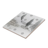 雪の結晶の冬のクリスマス タイル (側面)