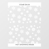 雪の結晶の冬のビジネスまたは家の入り口ドア 18x24 ウィンドウサイン (シート)