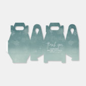 雪の結晶の冬のブライダルシャワー感謝祭 フェイバーボックス (折り畳みなし)