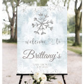 雪の結晶の冬のベイビーシャワー ギフトタグ