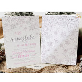 雪の結晶の冬のベイビーシャワー 招待状